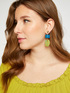 Dangling earrings with coloured pendants image number 0