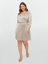 Pleated champagne coloured dress image number 0