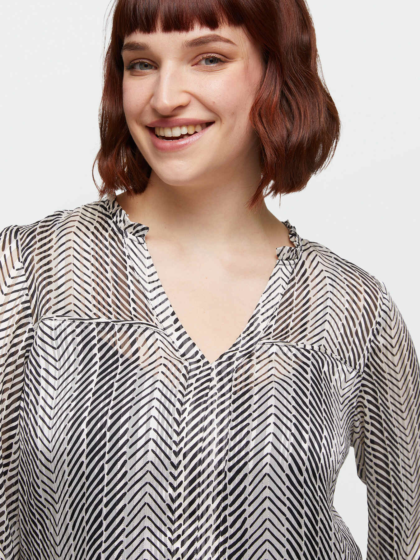 Printed lurex blouse image number 2