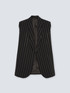 Pinstriped waistcoat with small studs image number 6