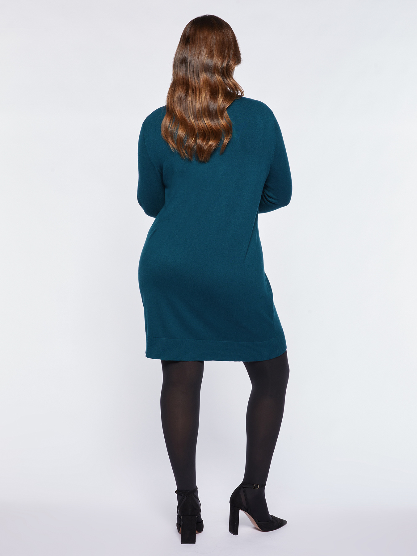 Langer Pullover mit V-Ausschnitt image number 2