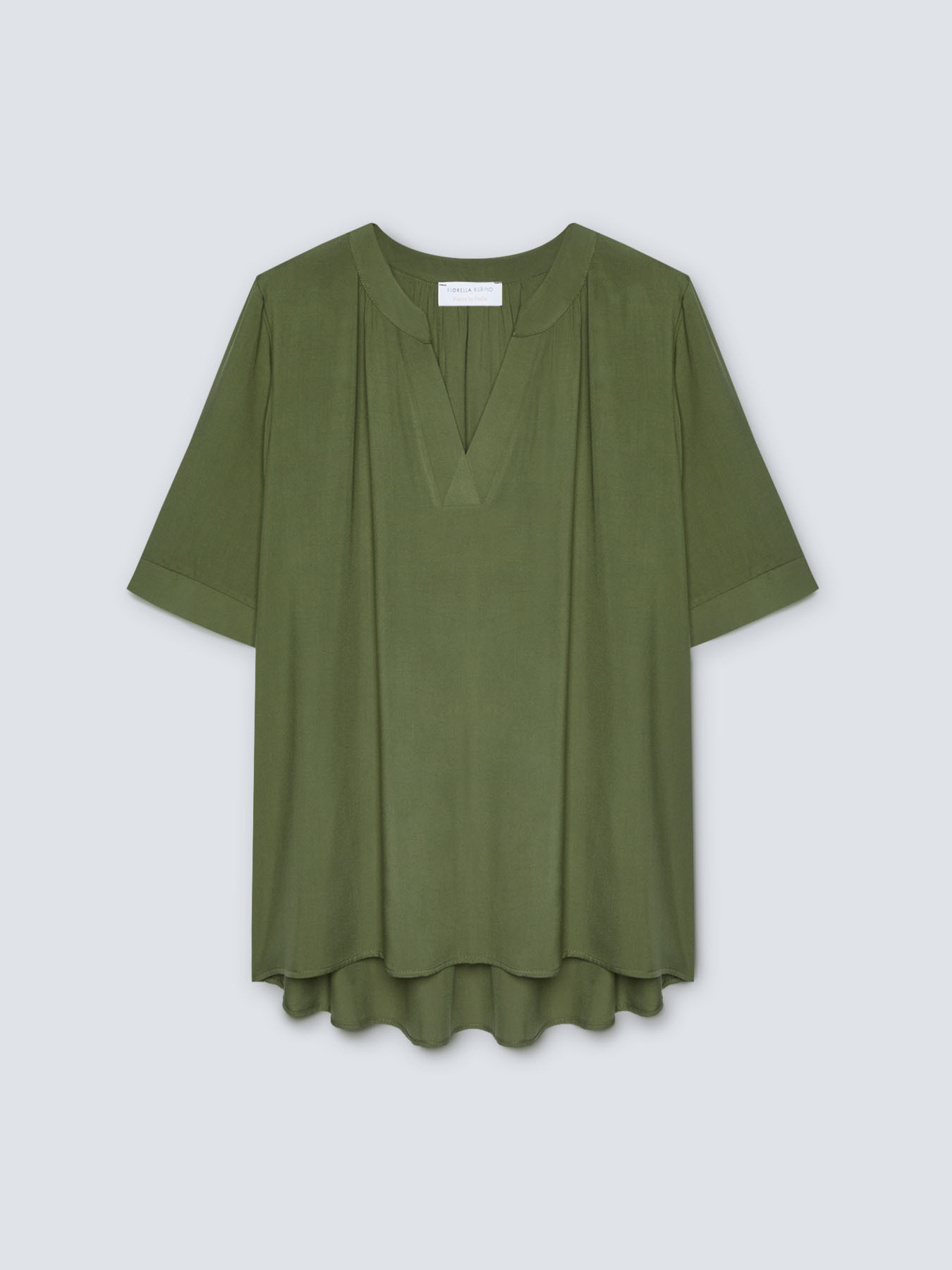 Blusa de viscosa con escote de pico image number 3
