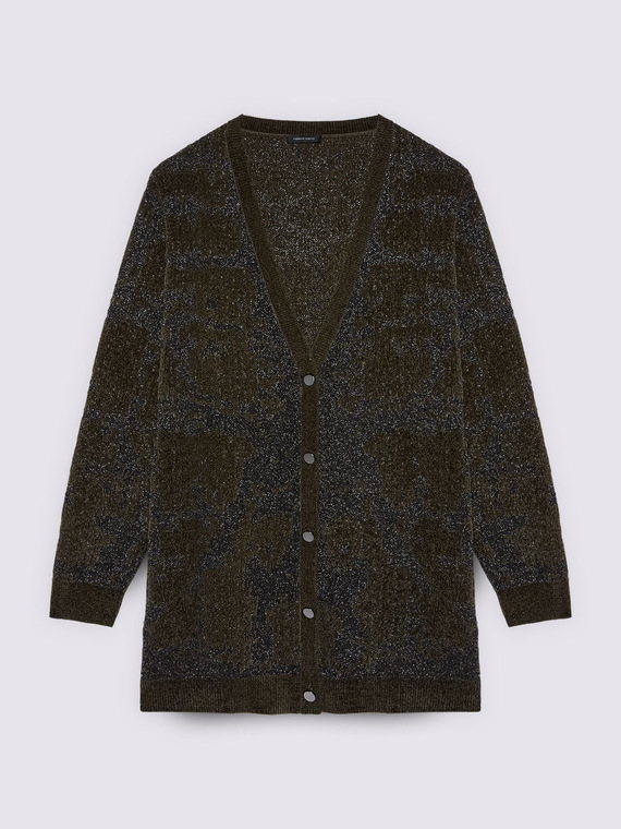 Laminierter Camouflage-Cardigan