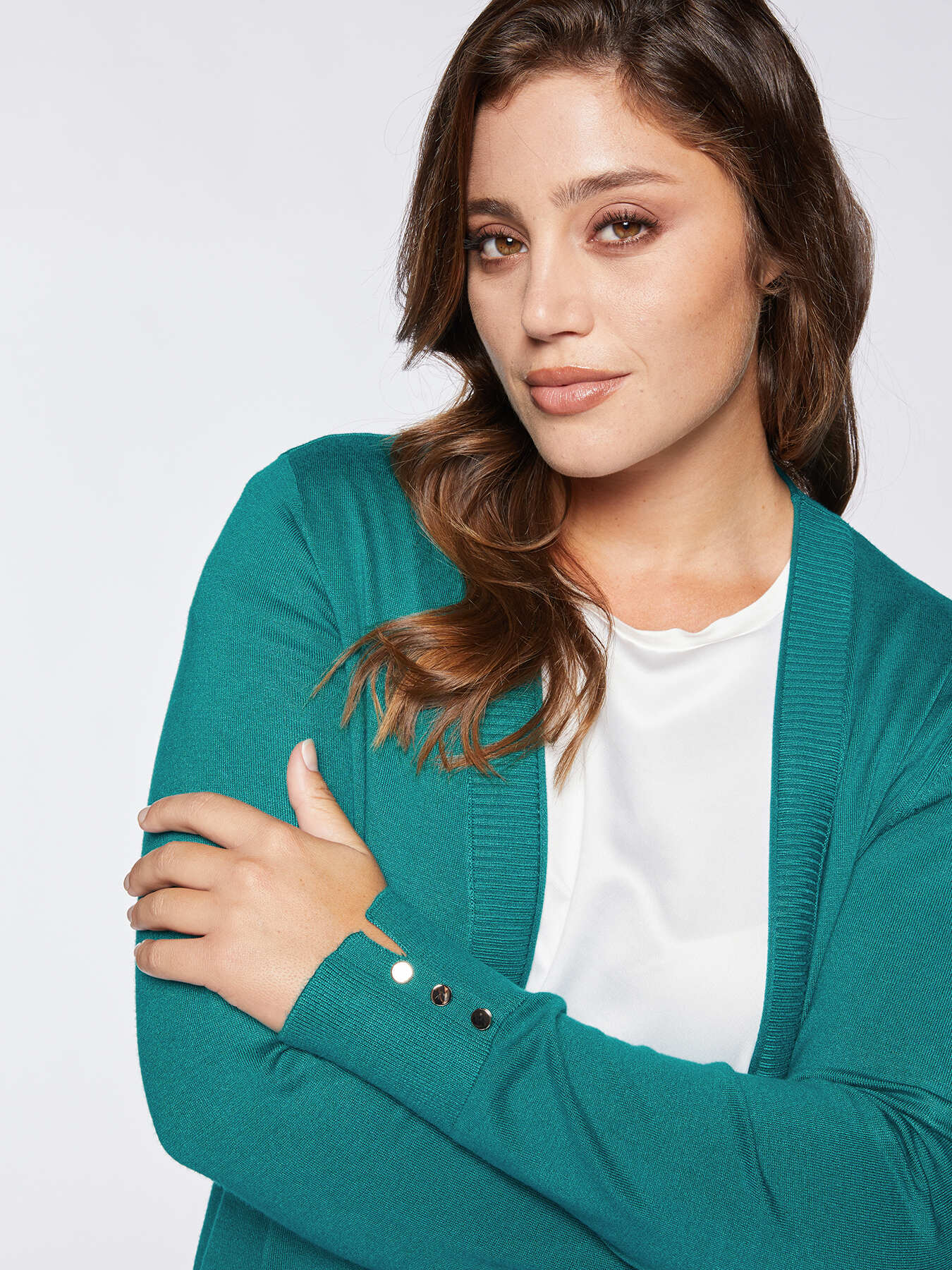 Long open front cardigan image number 2