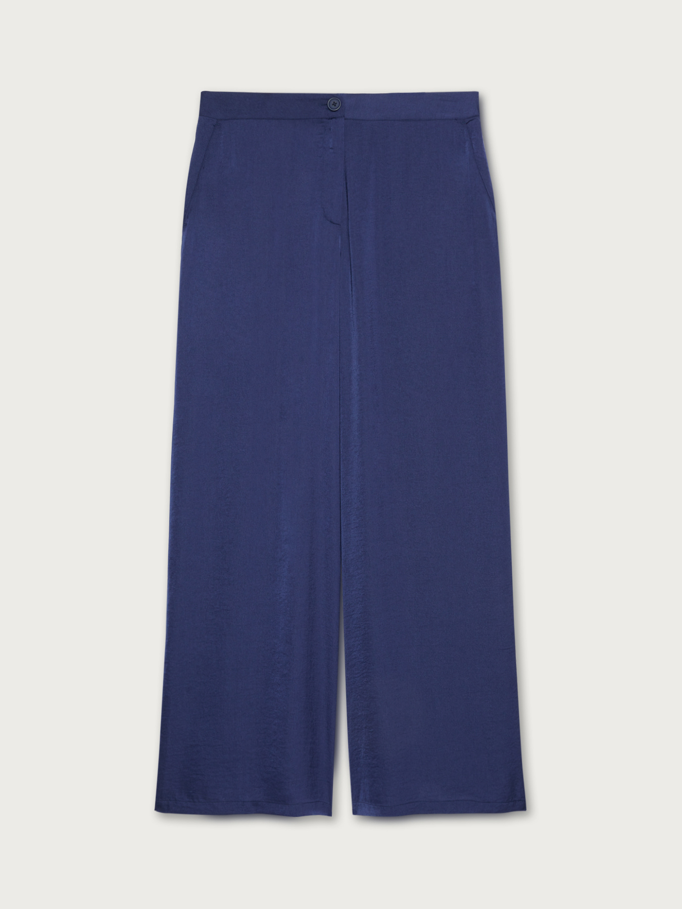 Pantaloni gamba larga in satin debacato image number 3