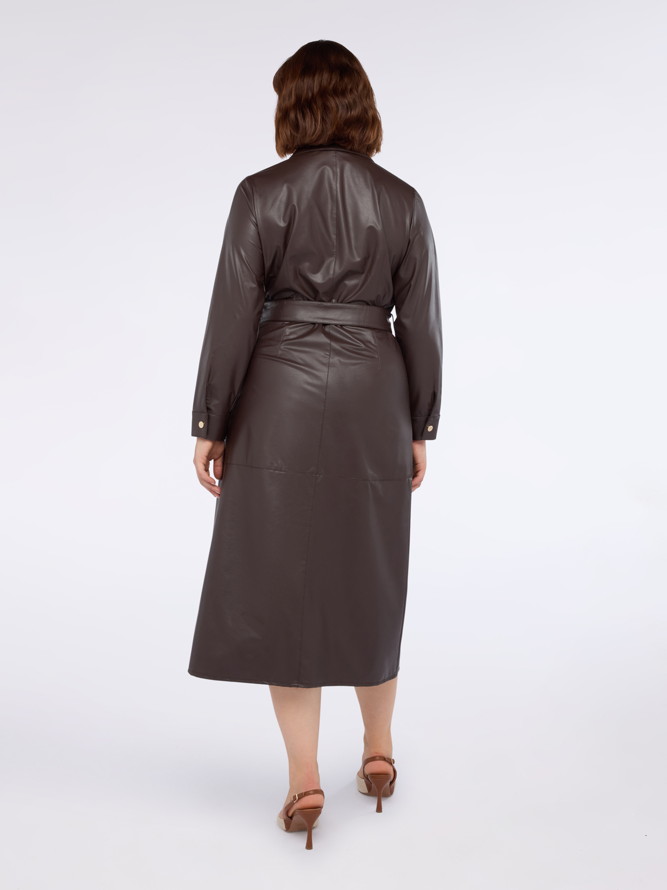 Long shirtdress with belt image number 2