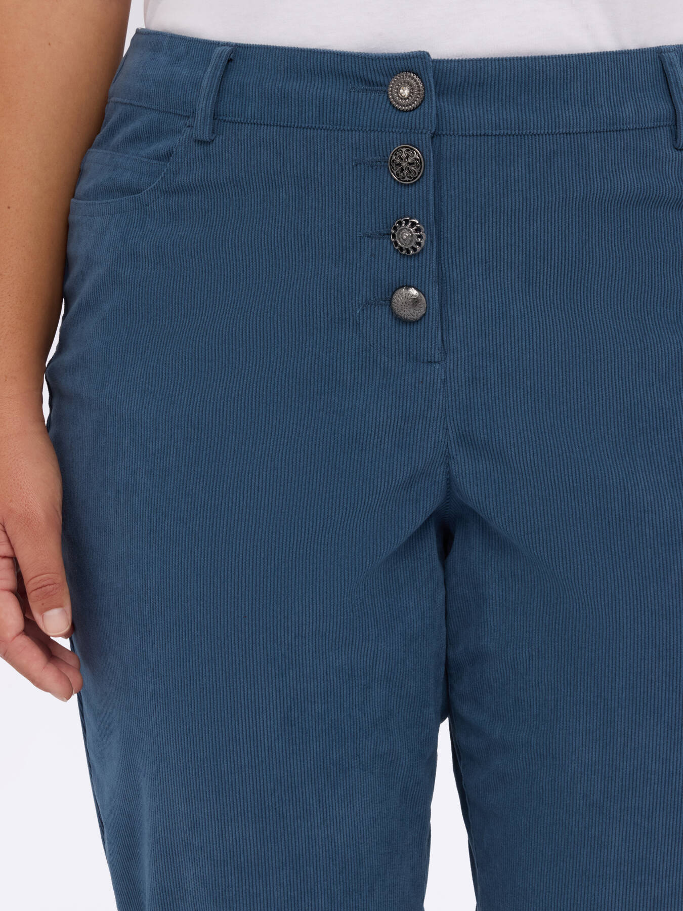 Pantalon Barrel en velours c&ocirc;tel&eacute; image number 2