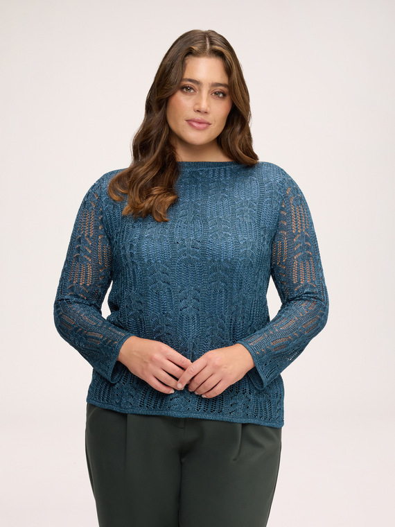 Maglia traforata in misto viscosa