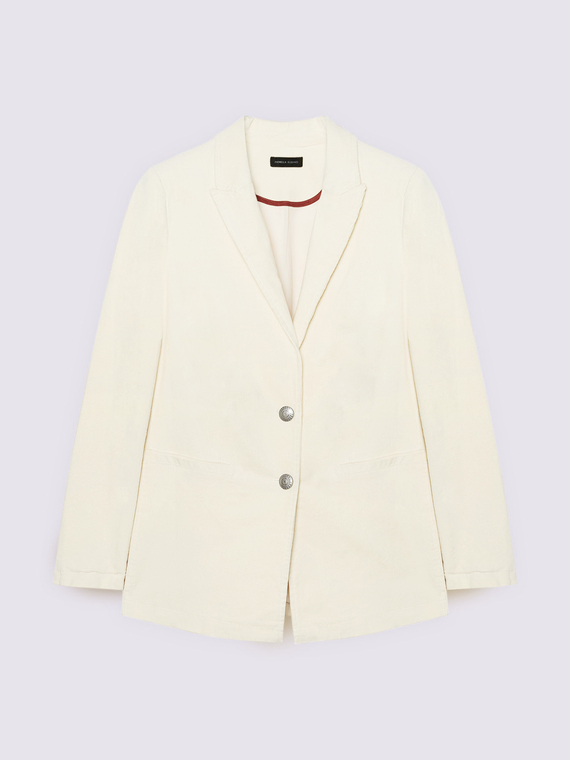 Blazer in velluto a coste misto cotone