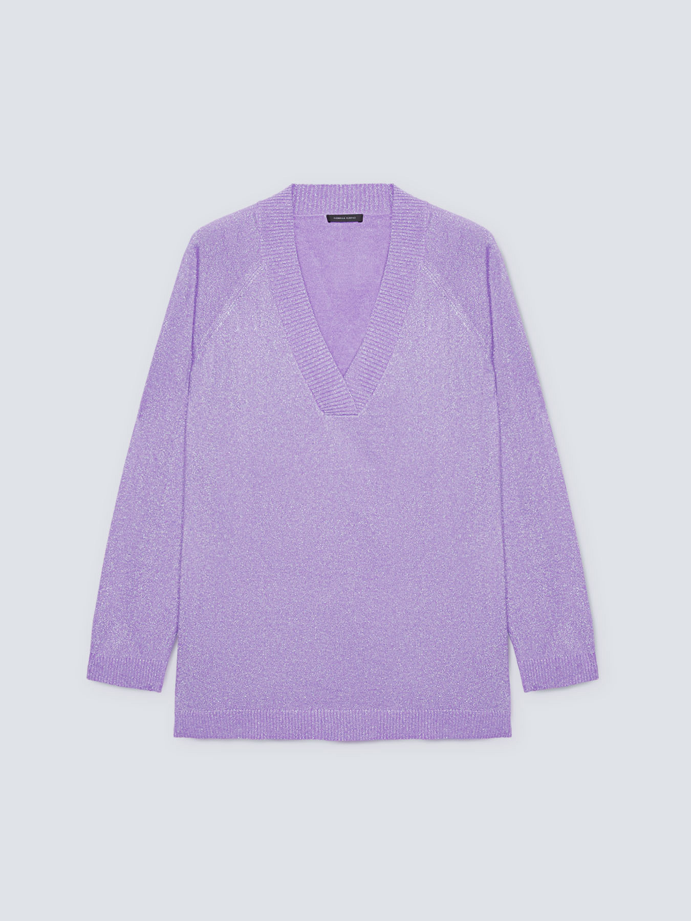 Pull en lurex &agrave; col en V image number 3