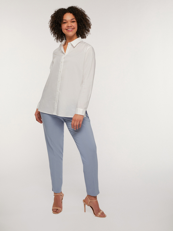 Fiorella Rubino Pantaloni dritti in tessuto tecnico Donna Blu