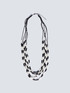 Blackamp;white multi-strand necklace image number 0
