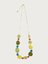 Long necklace with coloured pendants image number 1