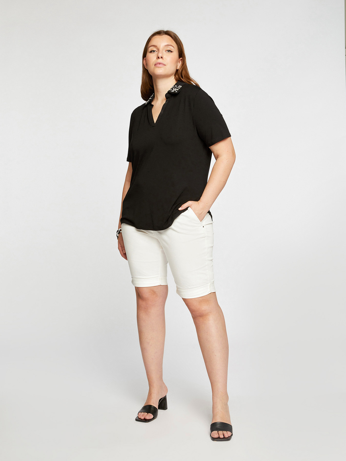 Pantaloni corti con tasche all'americana - FiorellaRubino.com