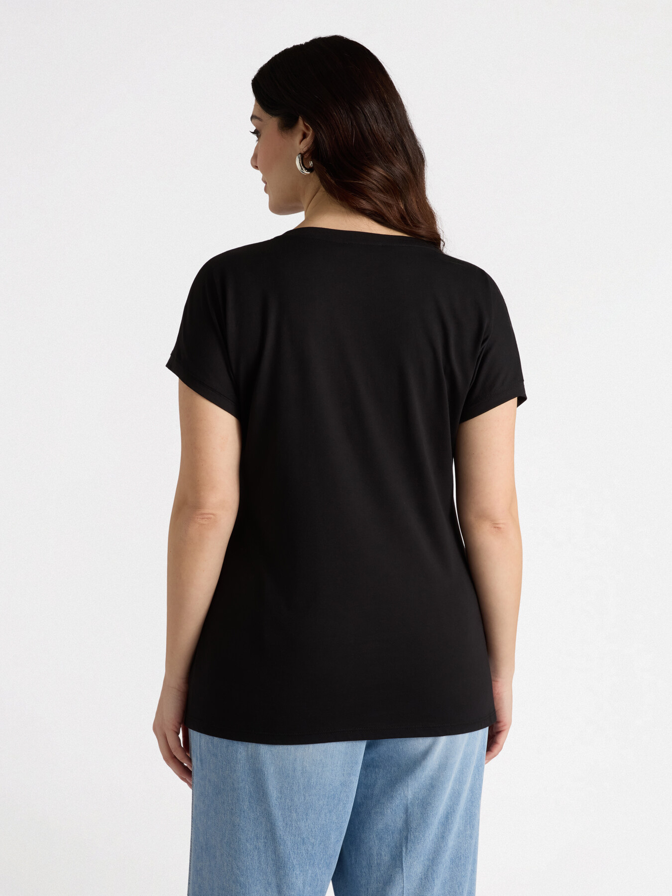 T-shirt con fiori ricamati image number 1