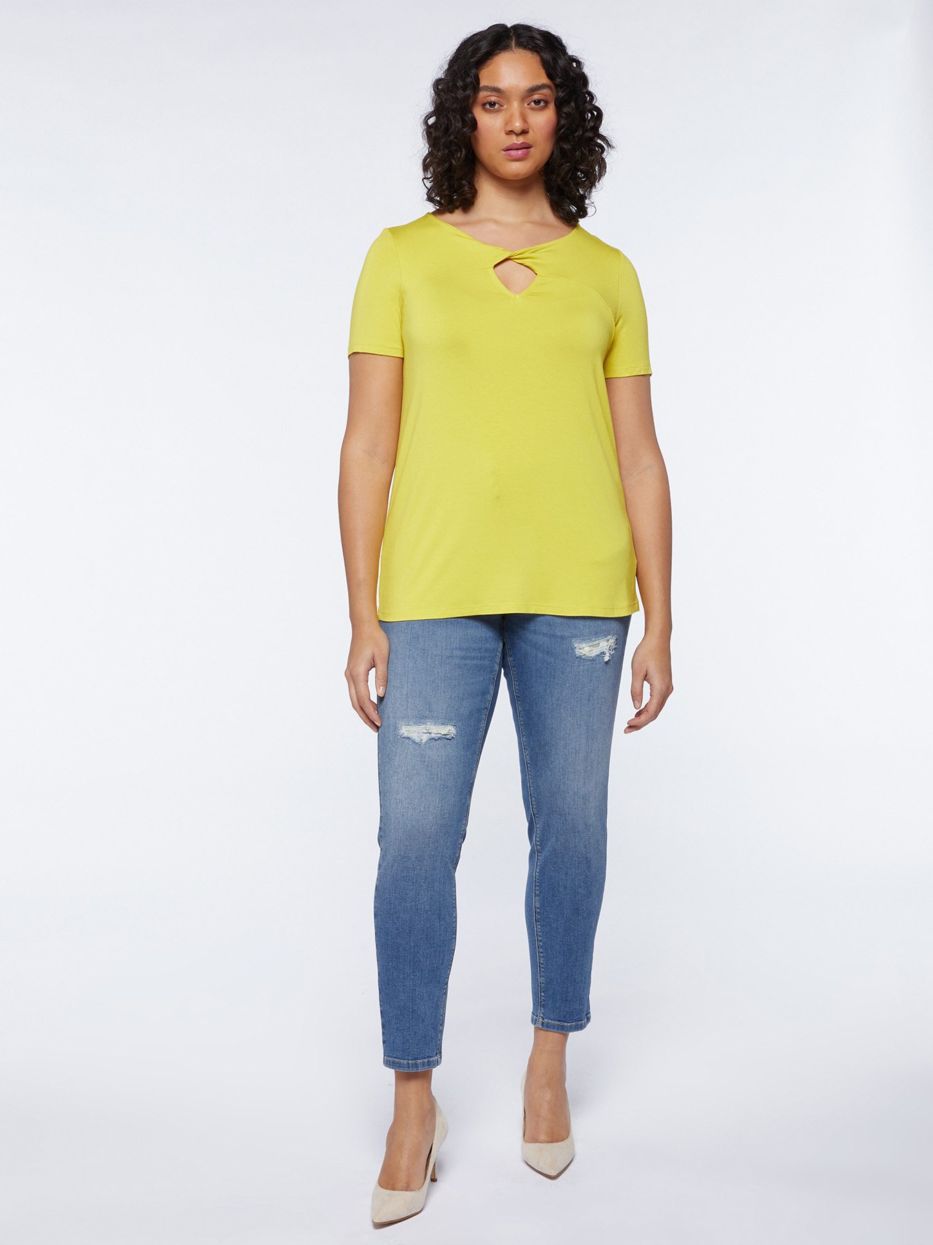 T-Shirt mit Knoten vorn image number 2