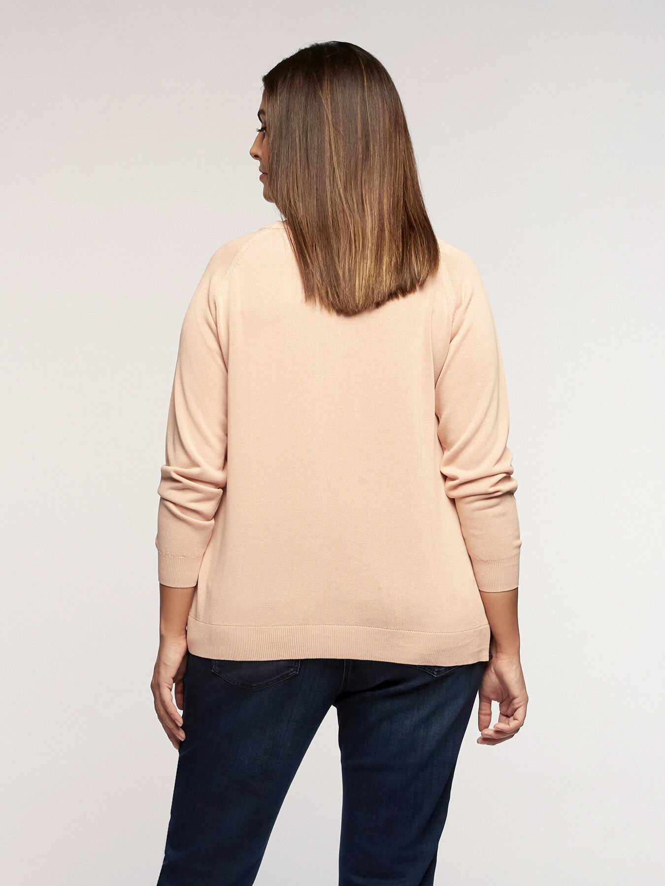 Sweater with lace trim image number 1