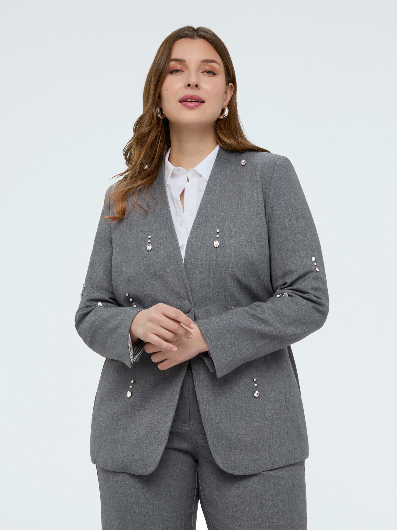 Blazer mit gl&auml;nzenden Details image number 5