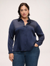 Stretch silk shirt with classic collar image number 0