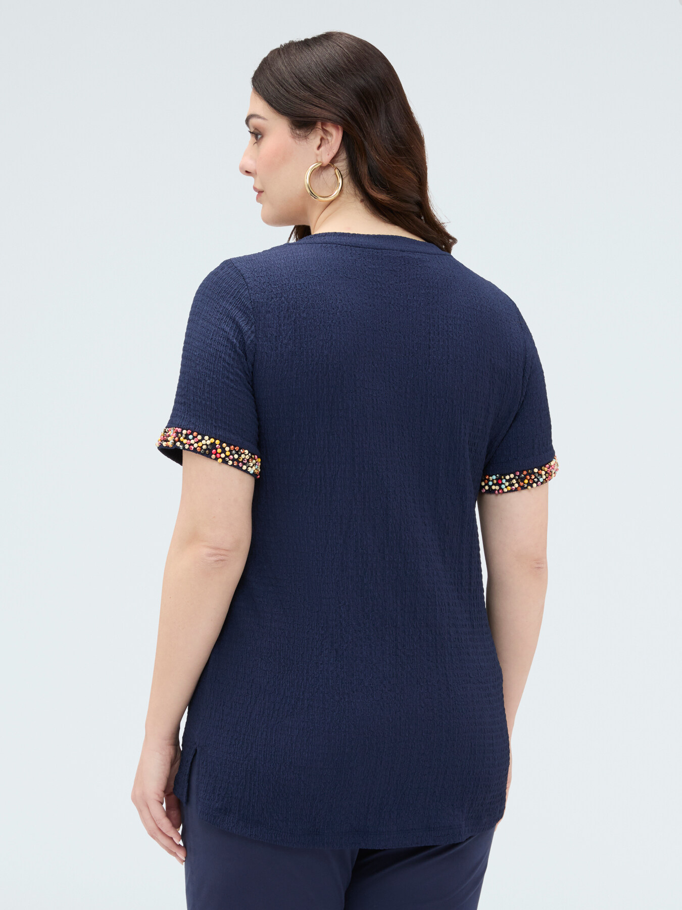 T-shirt en jersey avec perles image number 1