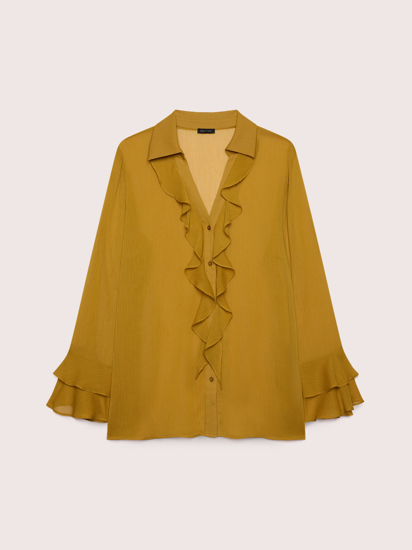 Bluse aus Cr&ecirc;pon mit Volant image number 4