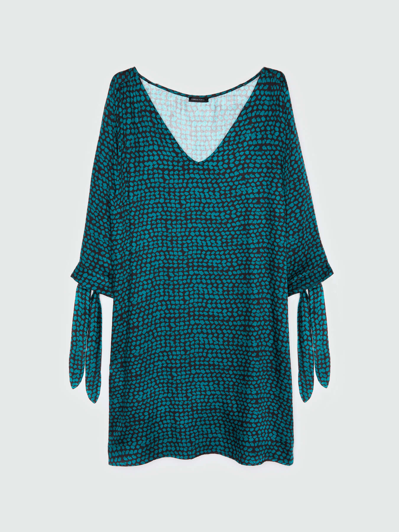 Printed dress with bows image number 4