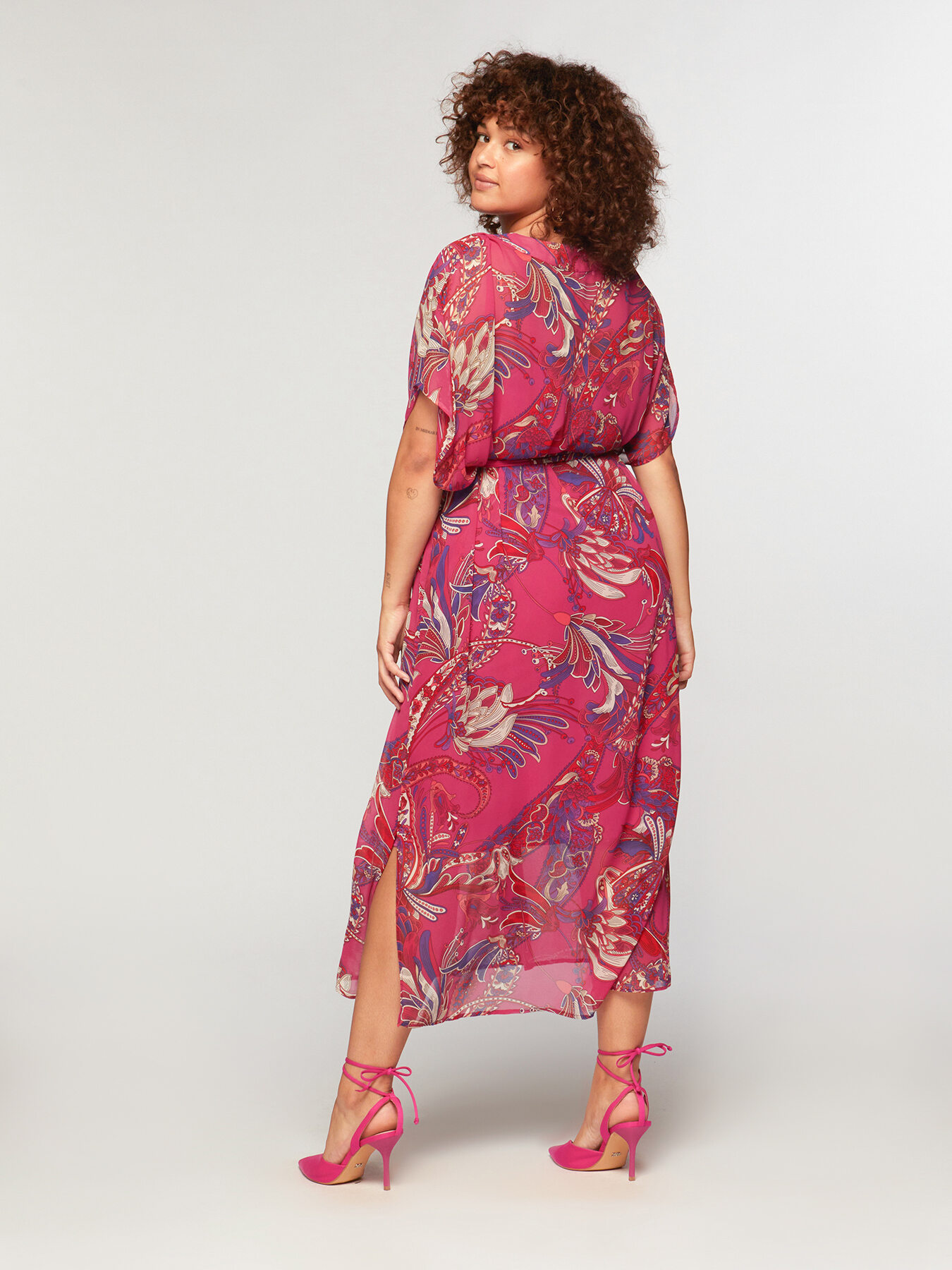 Vestito kaftano dalla stampa cashmere image number 1