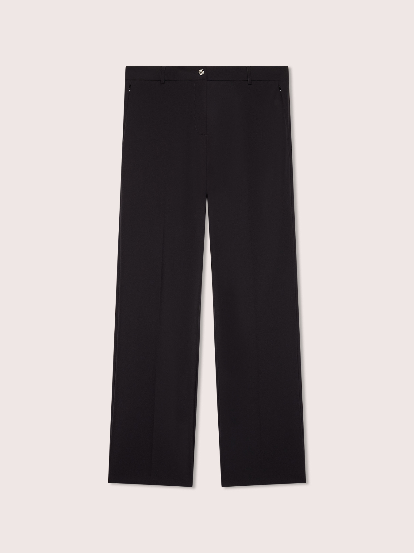 Regular trousers with jewel button image number 4