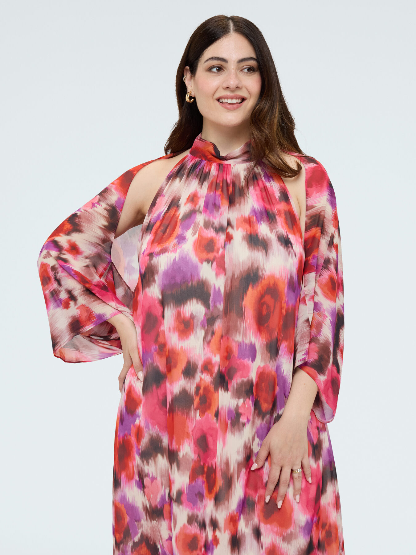 Georgette shrug with print image number 0