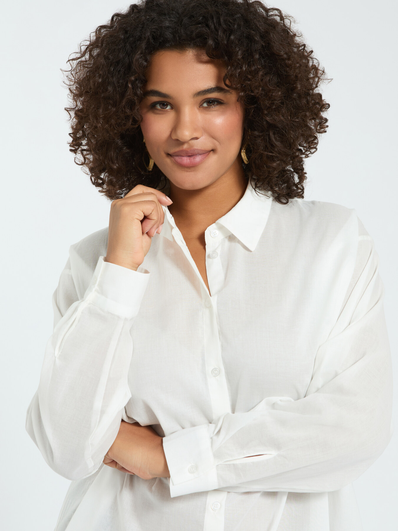 Long cotton shirt image number 2