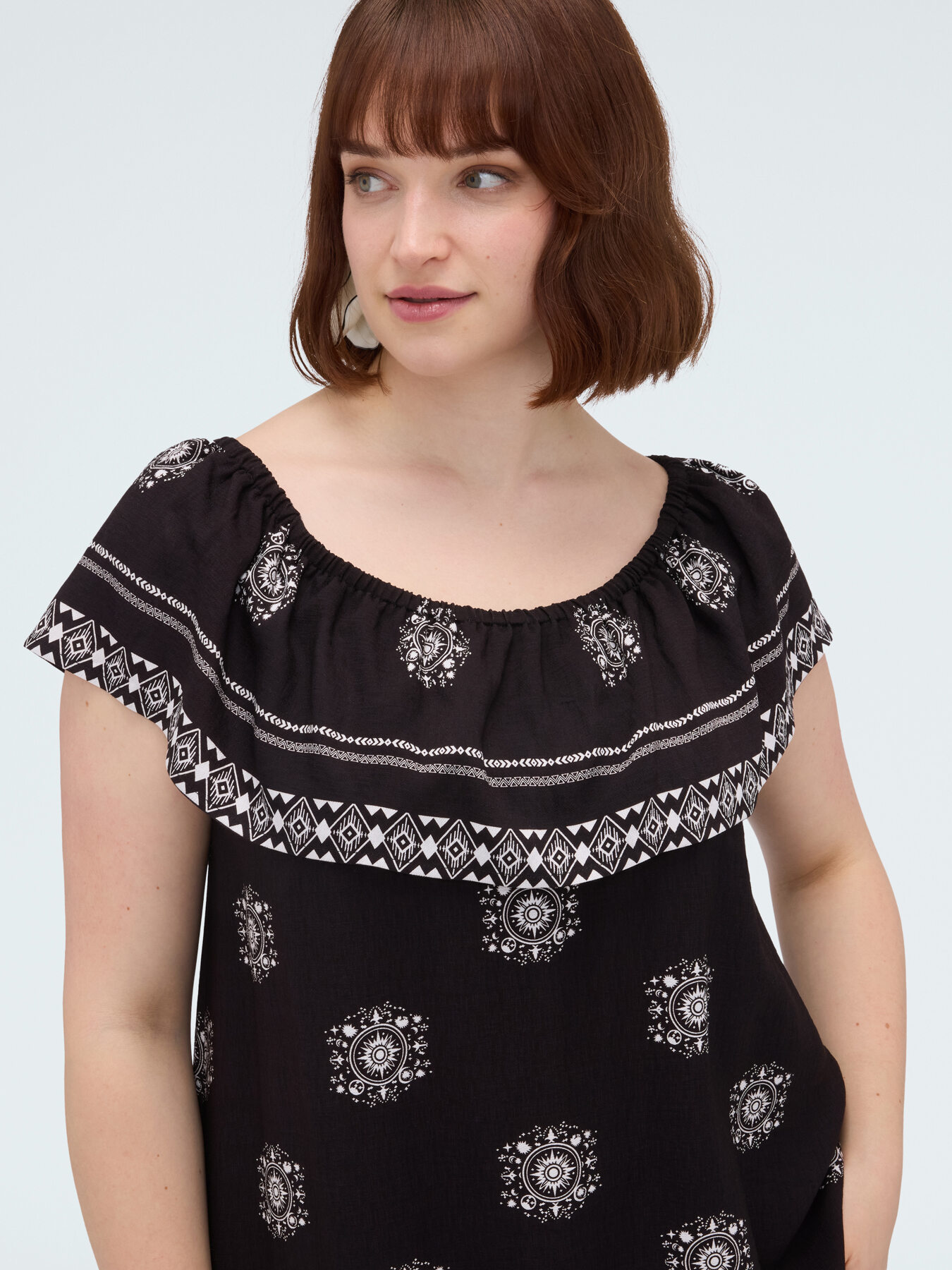 Chill Off-Shoulder Viscose Dress image number 2