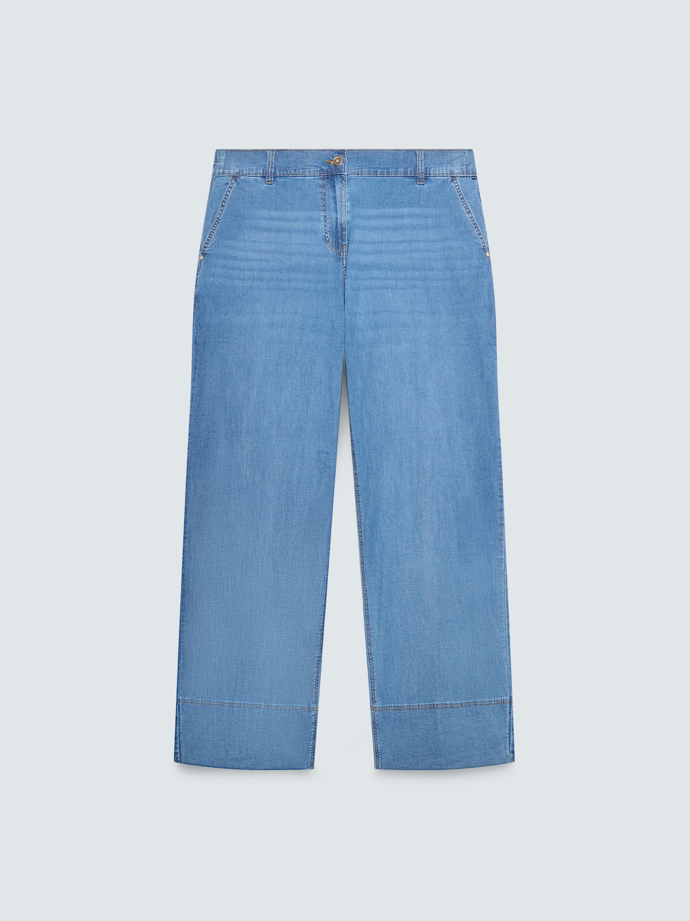 Wide leg jeans in tencel image number 4