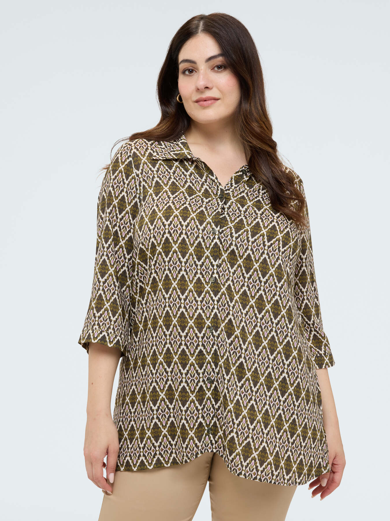 Viscose shirt with print image number 0