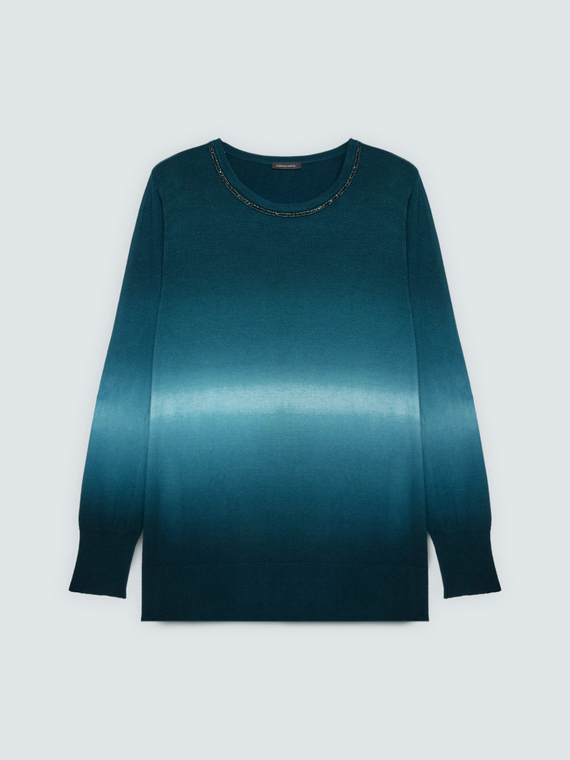 Maglia girocollo con sfumatura