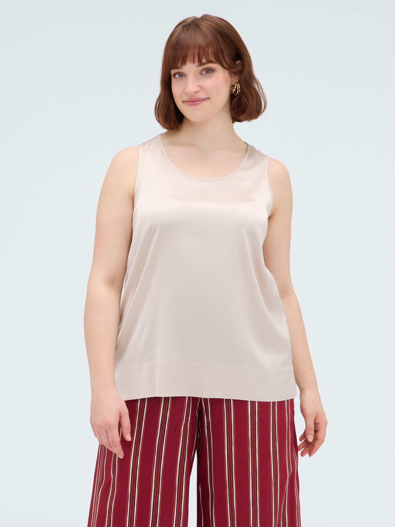Top en satin de viscose stretch image number 2