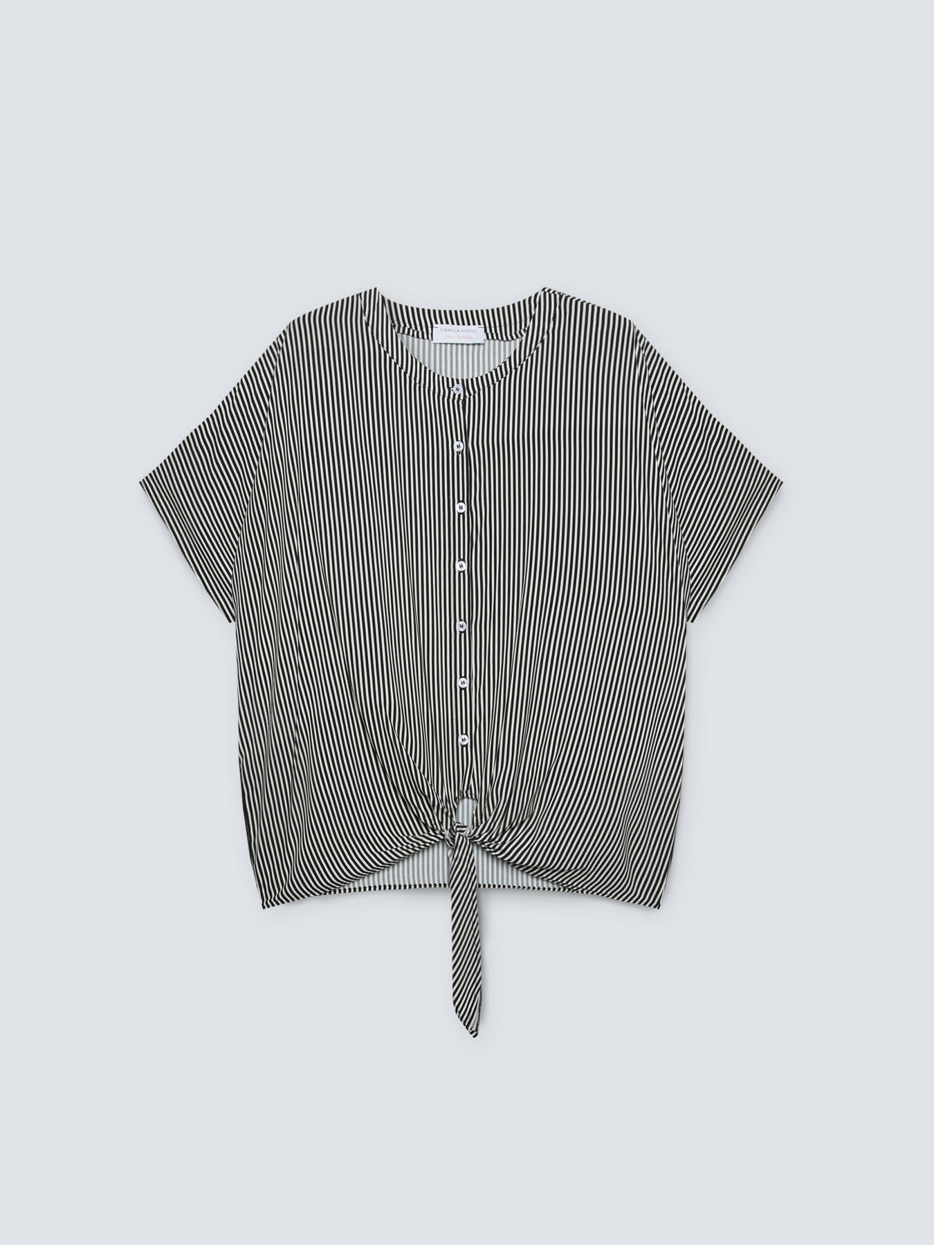 Camicia rigata con nodo al fondo image number 7