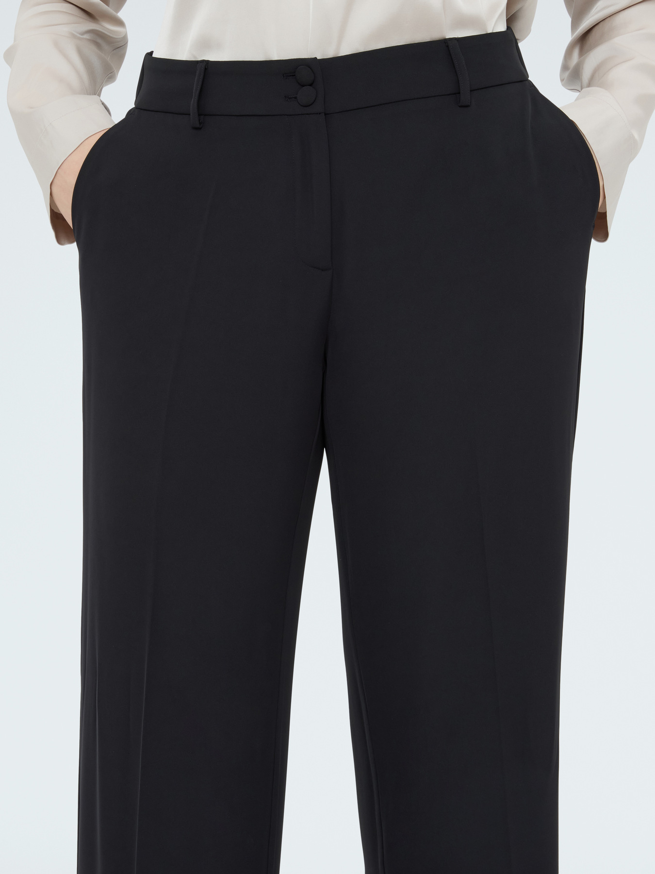 Pantaloni Wide Leg in tessuto fluido image number 3