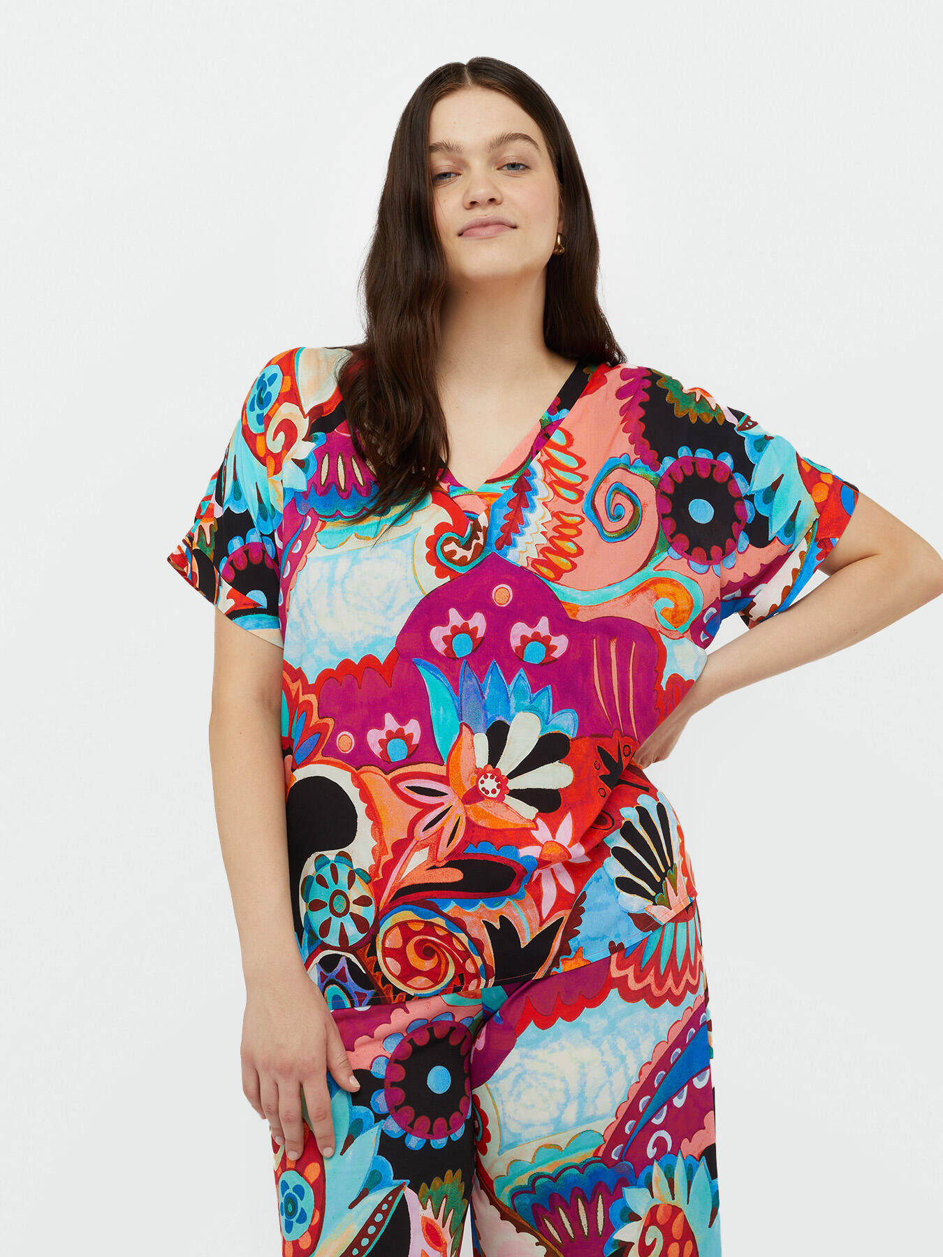 Blouse multicolore avec viscose LENZING&trade; ECOVERO&trade; image number 2