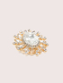 Blumenbrosche mit glitzernden Applikationen image number 3