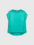 Satin and jersey blouse image number 4