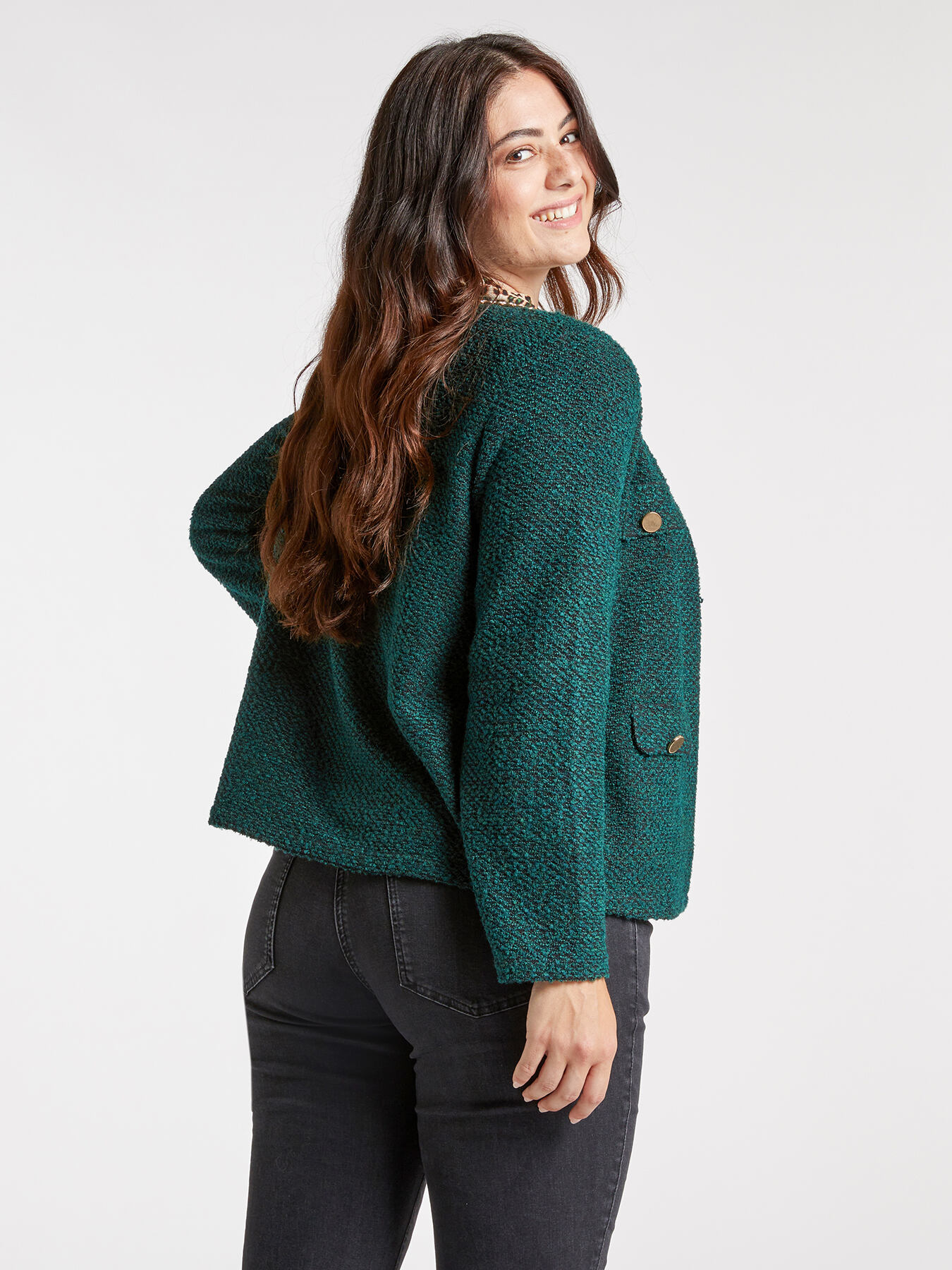 Veste en tricot avec cha&icirc;ne image number 1