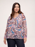 Bluse aus Georgette mit Print und Volants image number 0