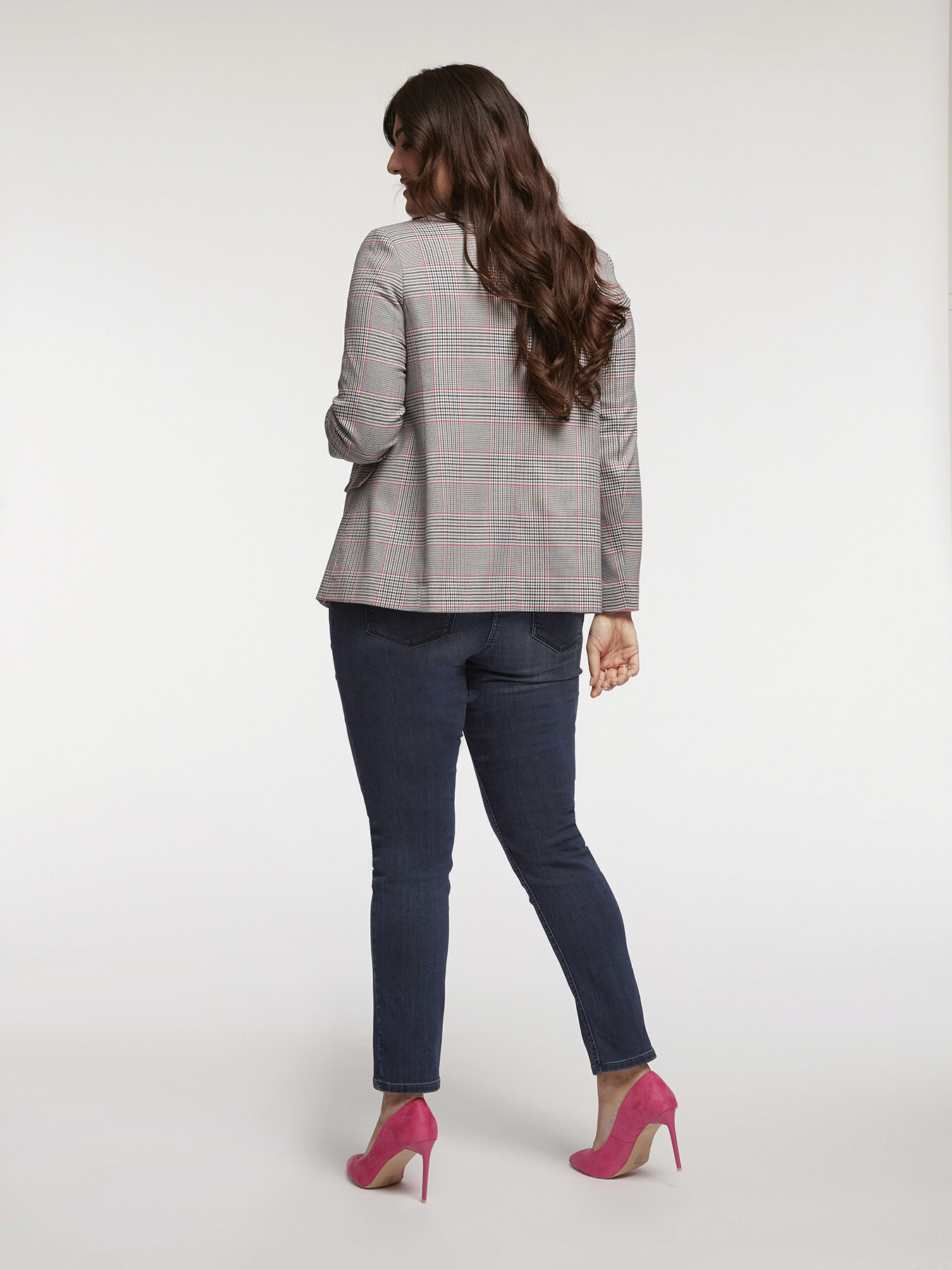 Glen plaid pattern jacket image number 1