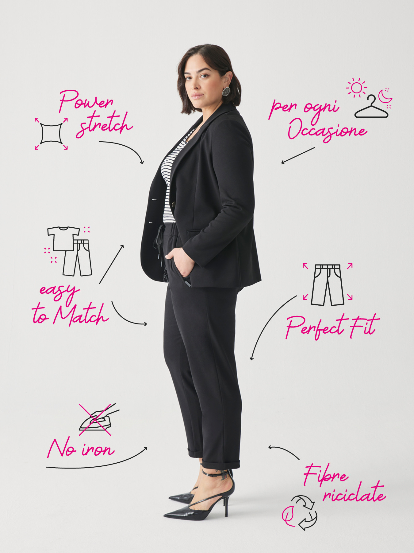 Pantalon jogger en cr&ecirc;pe de n&eacute;opr&egrave;ne image number 6