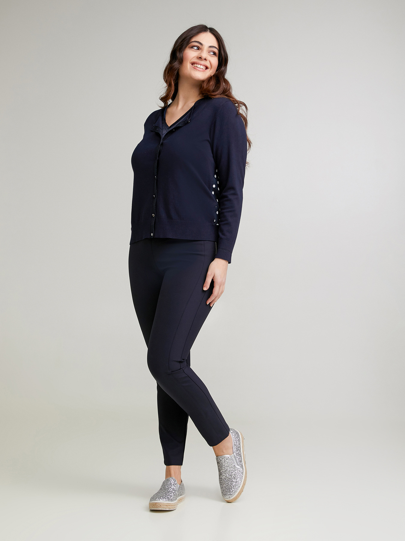 Pantaloni skinny con zip laterale image number 0