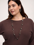 Multi-chain necklace with embossed hearts image number 2