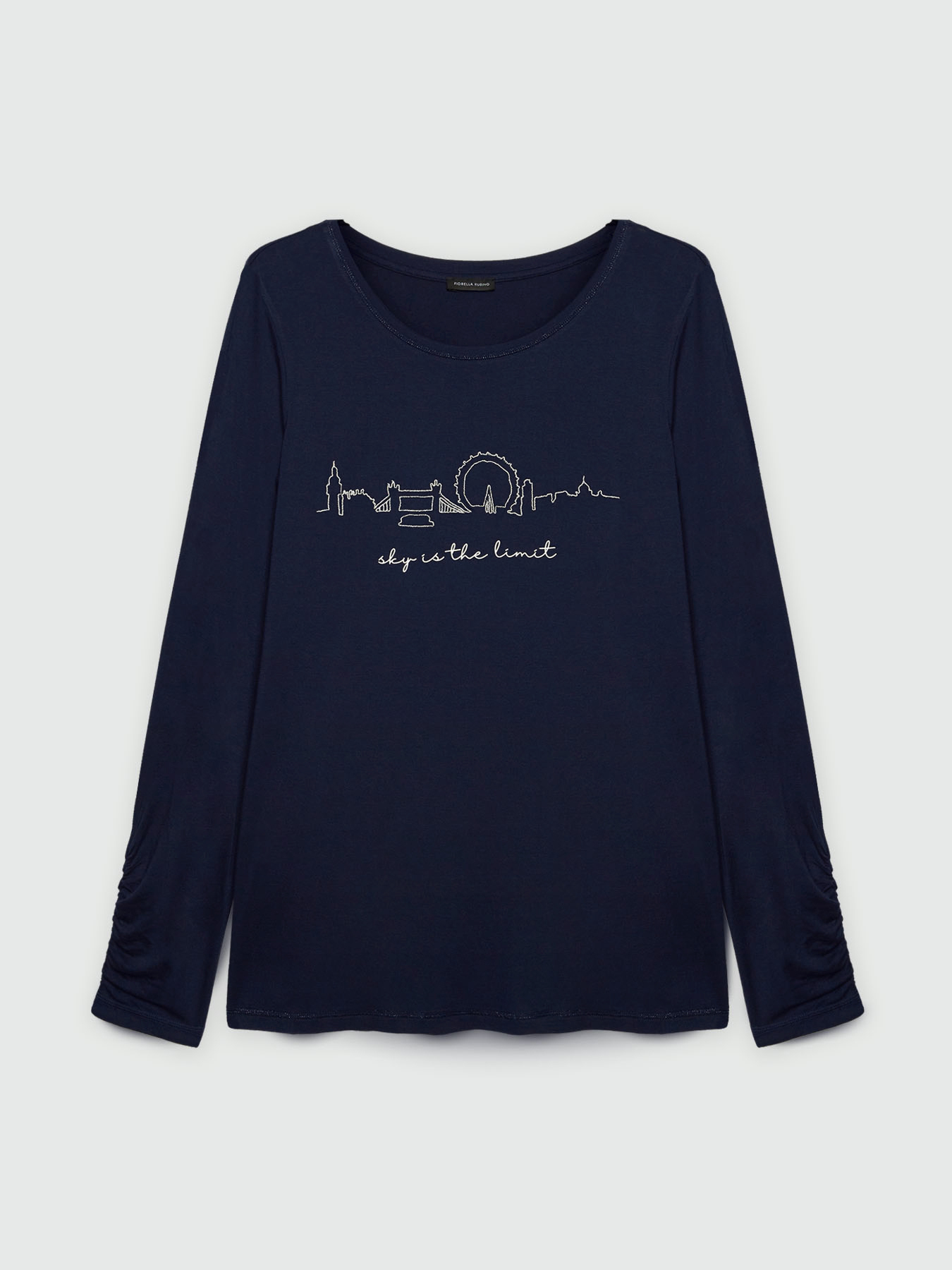T-shirt con ricamo skyline Londra image number 4
