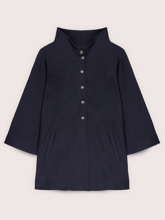 Jacke aus Milano-Strick mit hohem Kragen