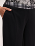 Wilde Leg Hose mit Karoband image number 3