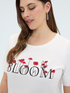 T-shirt en coton avec inscription BLOOM image number 2